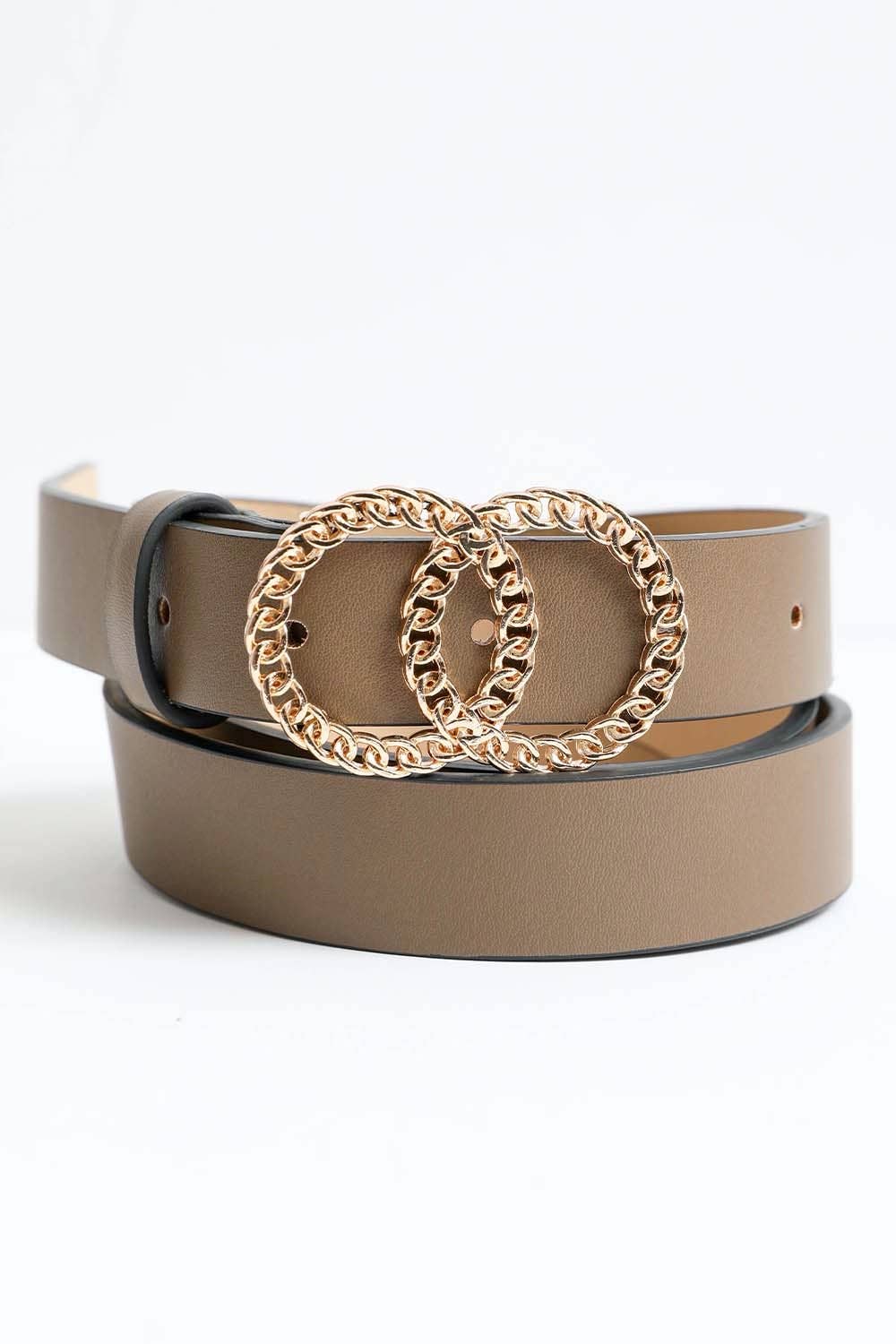 Double Chain Ring Buckle Belt - Perfect Golden Accessory