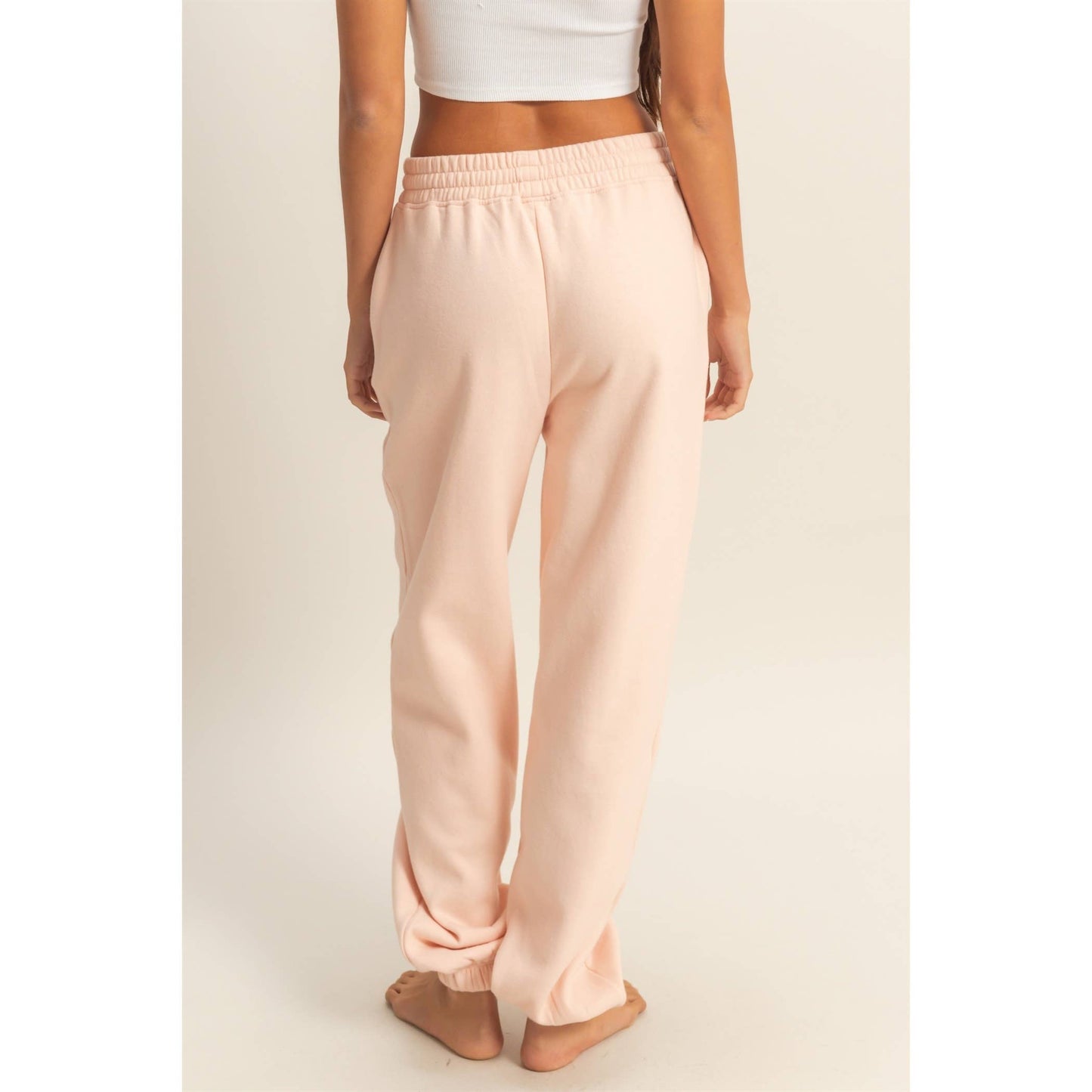 High-Waisted Pintuck Sweatpants