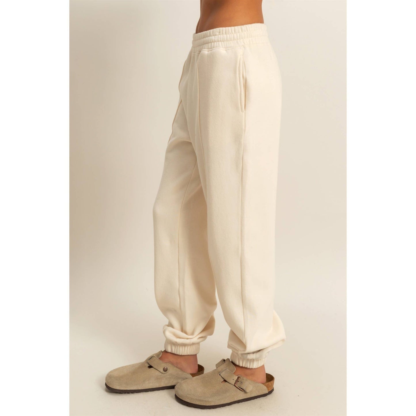 High-Waisted Pintuck Sweatpants