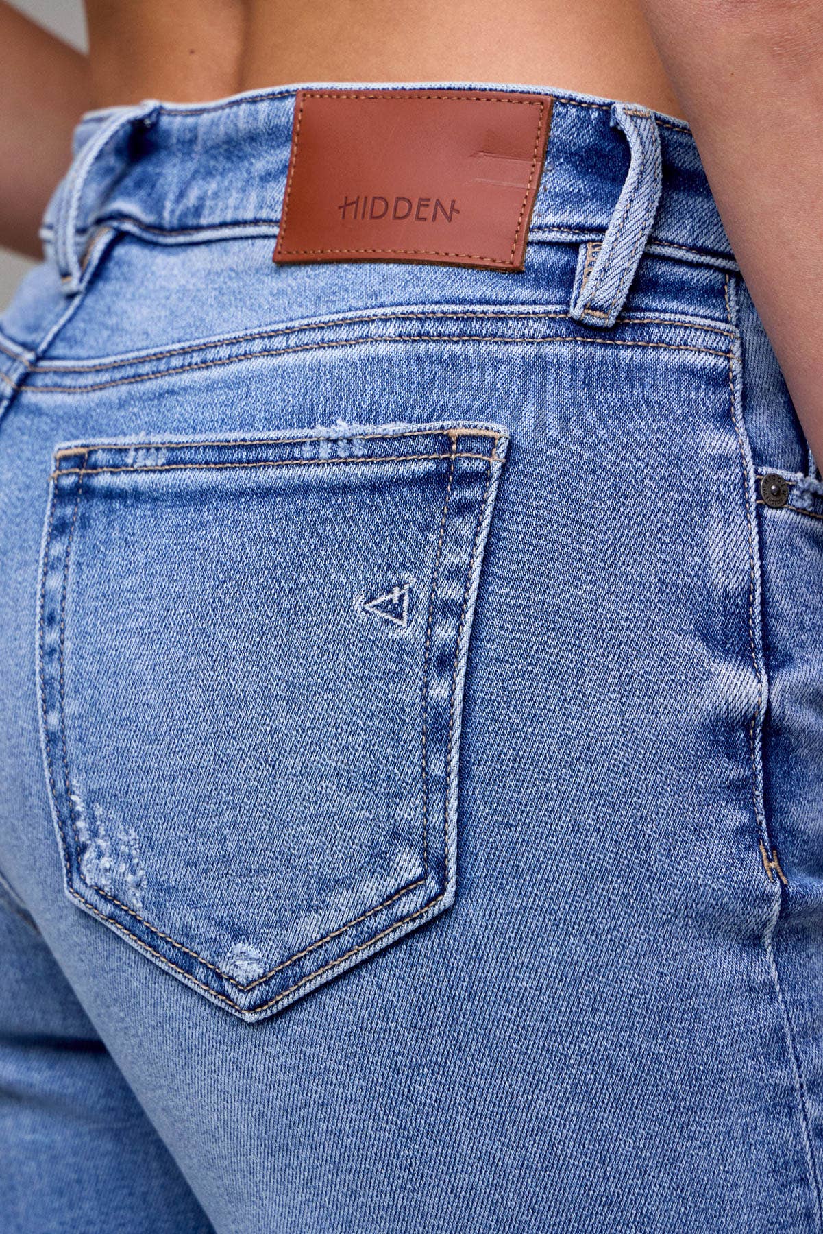 Medium Dark Cuffed Mid Rise Dad Jean