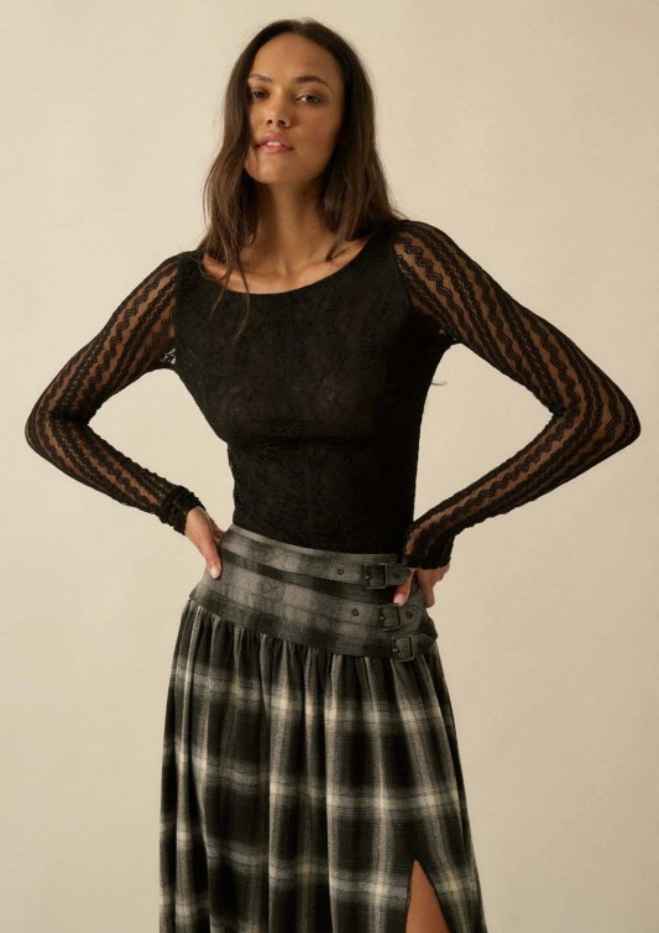 Lace boatneck body suit