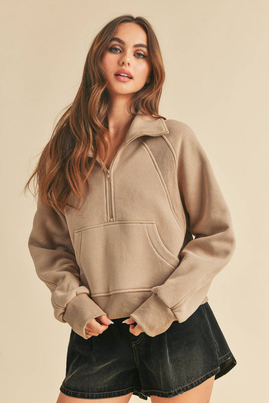 Funnel Neck Half Zip