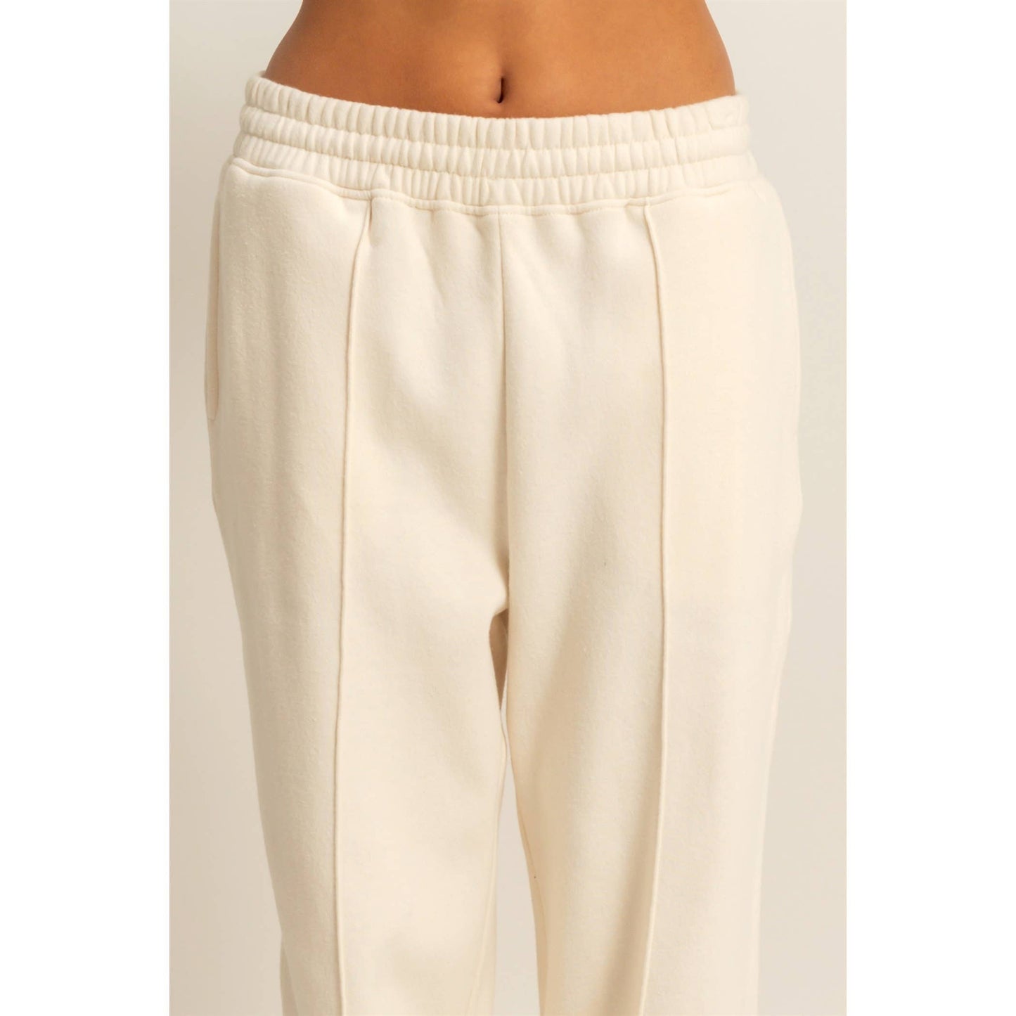 High-Waisted Pintuck Sweatpants